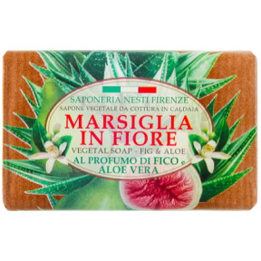 Натуральне марсельське мило Nesti Dante Marsiglia in Fiore Fico and Aloe Vera, Інжир та Алое, 125 г 